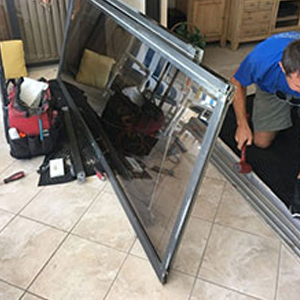 sliding glass door frame repair Covina